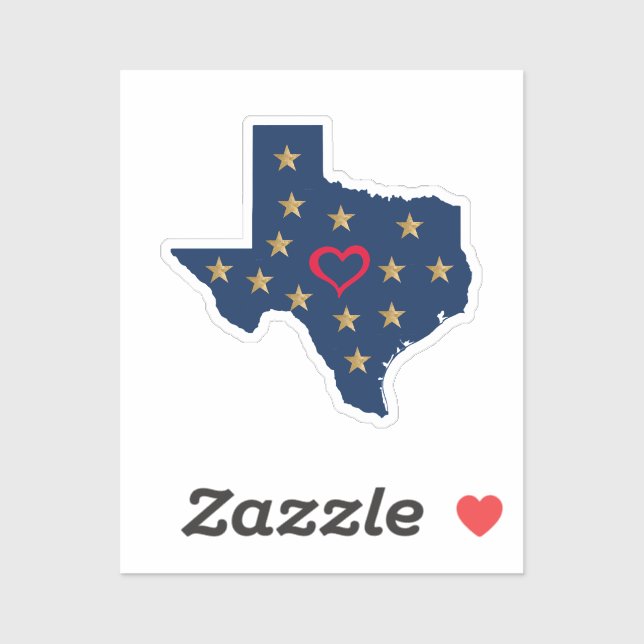 Pegatina Estrellas brillantes y de amor en Texas (Hoja)