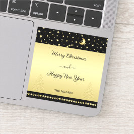 Pegatina Estrellas de Navidades brillantes de oro, trapos d