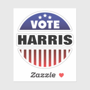 Pegatina Estrellas de voto y tipografía de franjas - Elecci