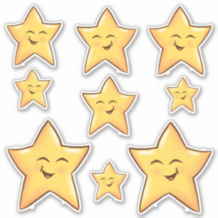 Pegatina Estrellas felices