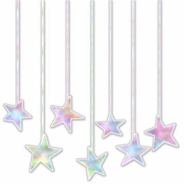 Pegatina Estrellas holográficas Pastel swirl y cinta linda