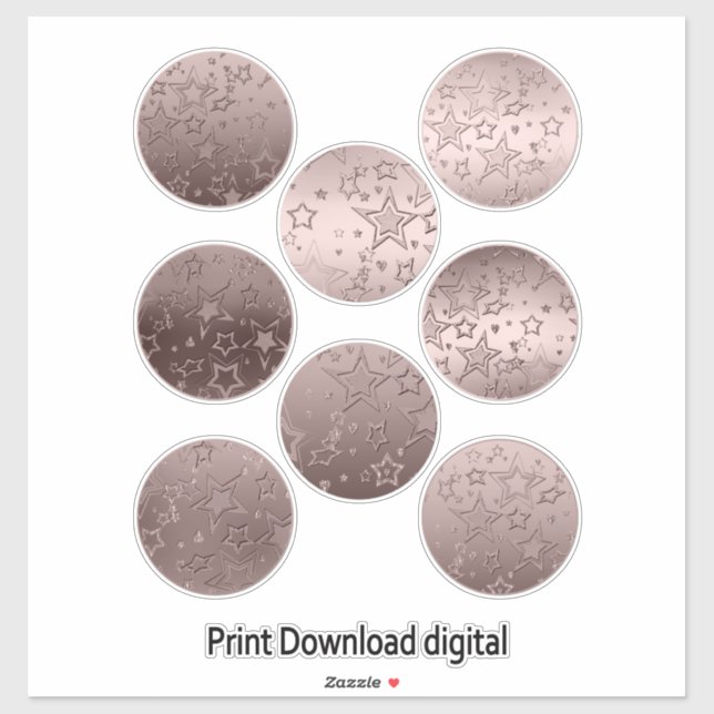 Pegatina Estrellas, pegatinas, corazón, boda, compromiso (Hoja)