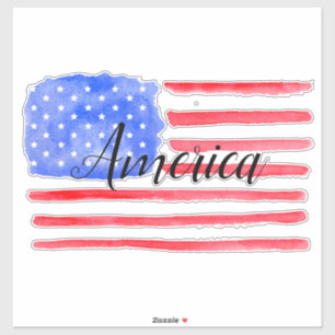 Pegatina Estrellas y bandas de bandera de Estados Unidos