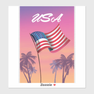 Pegatina Estrellas y rayas de Estados Unidos