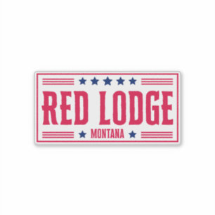 Pegatina Estrellas y rayas de RED LODGE MONTANA