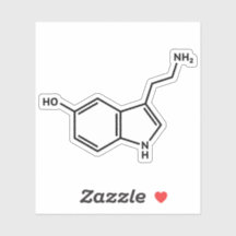 Estructura molecular de la molécula de serotonina