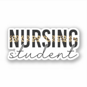 Pegatina Estudiante de enfermería Impresión Cheetah Impre