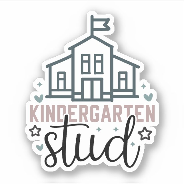 Pegatina Estudio Kindergaten (Anverso)