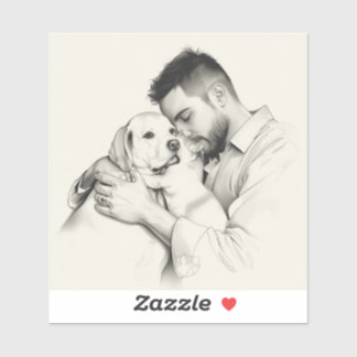 Pegatina Eternal Companions: Black & White Pet Bond Paintin