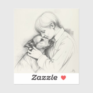 Pegatina Eternal Companions: Black & White Pet Bond Paintin