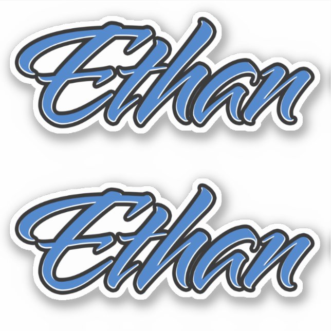 Pegatina Ethan Name blue Aufkleber Sticker Stickerset (Anverso)