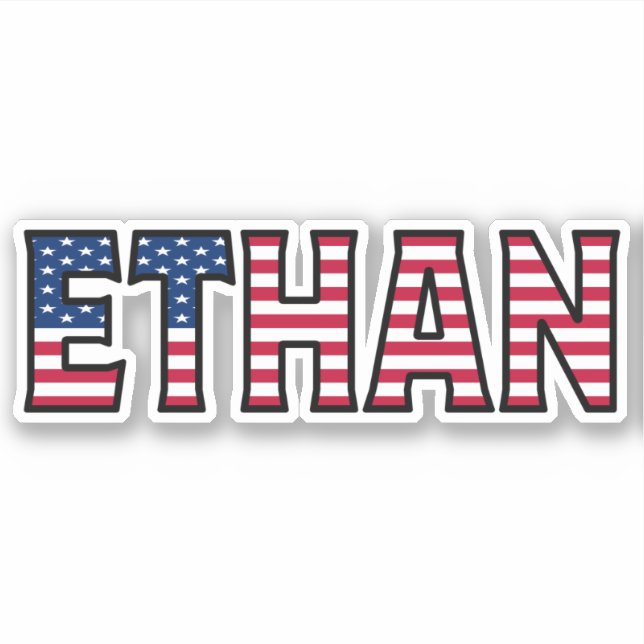 Pegatina Ethan Name Vorname USA Sticker Stickerset (Anverso)