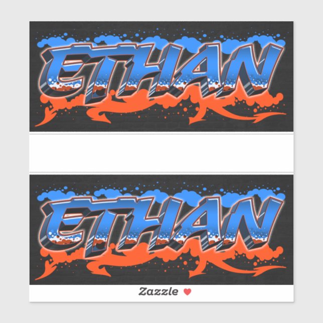 Pegatina Ethan Vorname Name Graffiti Aufkleber Sticker (Hoja)
