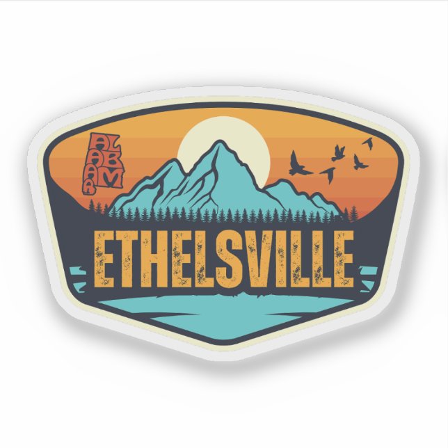 Pegatina Ethelsville, Alabama (Anverso)
