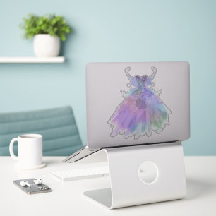 Pegatina Ethereal Fairy Gown   Rainbow Ombre Pastel Sheen