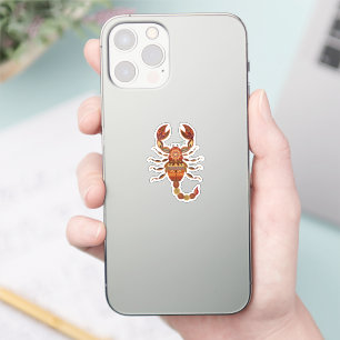 Pegatina Ethnic Floral Scorpion