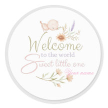Pegatina / Etiqueta de Bienvenida Dulce Bebé