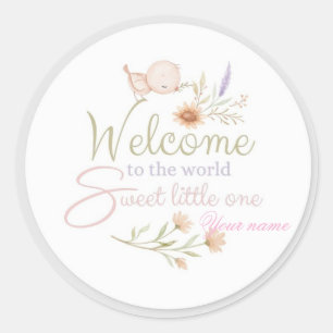 Pegatina / Etiqueta de Bienvenida Dulce Bebé