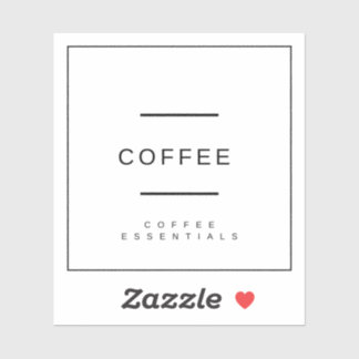 Pegatina Etiqueta/Pegatina del café