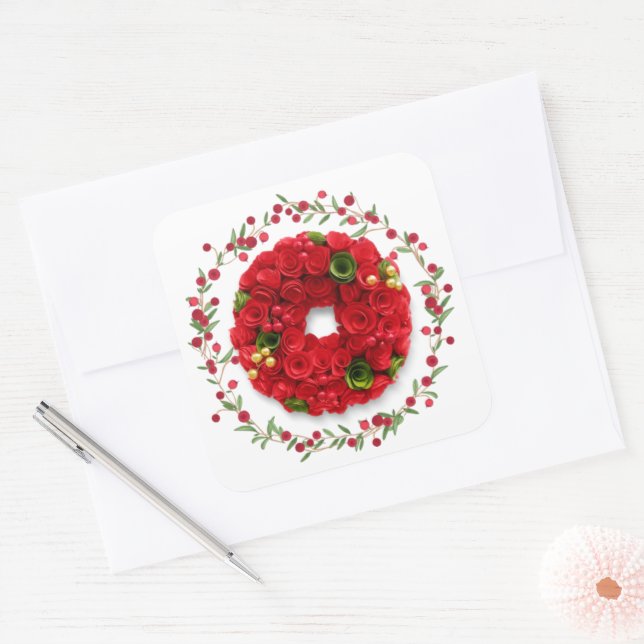 Pegatina, Etiqueta - Rosa (Sobre)