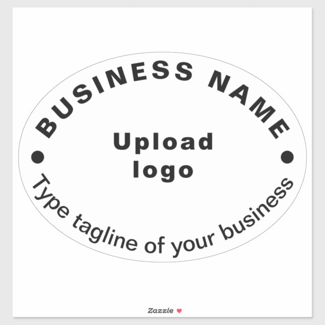 Pegatina Etiquetado comercial sobre el vinilo de forma oval (Hoja)