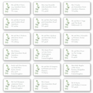 Pegatina EucaIyptus Dirección de nombre de destinatario ind