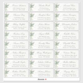 Pegatina Eucalyptus Greenery Elegant Guest Address