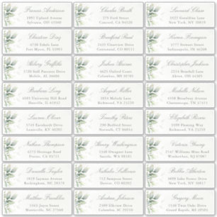 Pegatina Eucalyptus Greenery Elegant Guest Address