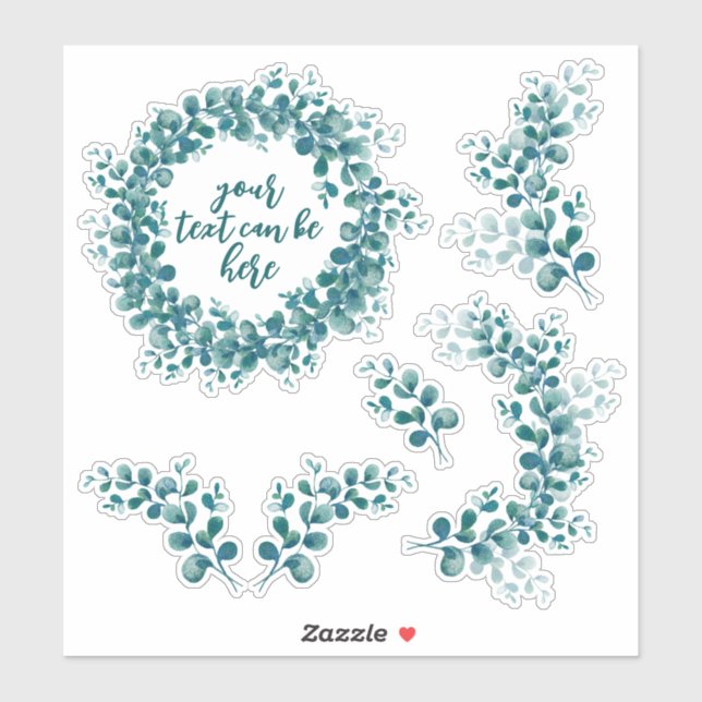 Pegatina Eucalyptus greens Pack de (Hoja)