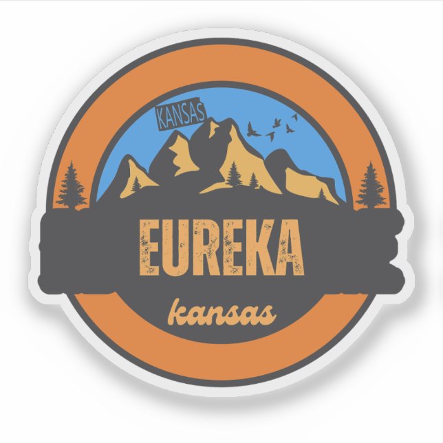 Pegatina Eureka, Kansas (Anverso)