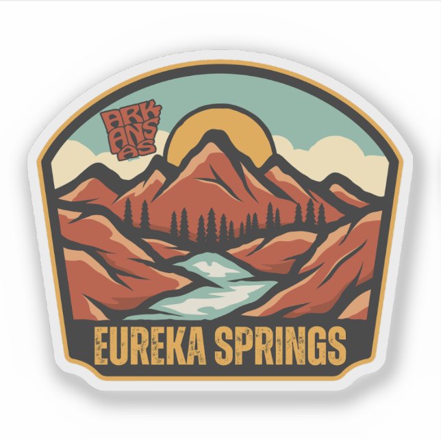 Pegatina Eureka Springs, Arkansas (Anverso)