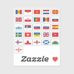 Pegatina Europa Country Flags Collection M-Z