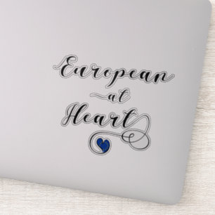 Pegatina Europa en el corazón, Europa, Europa