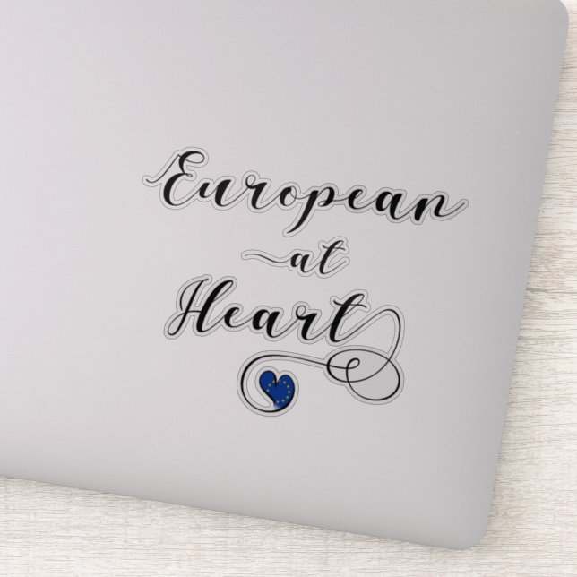 Pegatina Europa en el corazón, Europa, Europa (Detalle)