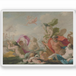 Pegatina Eustache - Dioses marinos rindiendo homenaje al am