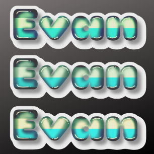 Pegatina Evan baby boy nombre kawaii 3 d letras