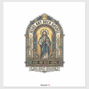 Pegatina Evangelio Jesus Art Deco Jesus Fe Cristiana