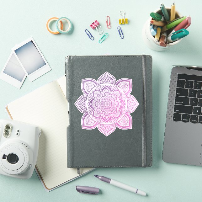 Pegatina Everbloom Mandala Custom-Cut Vinyl Sticker (Funda para iPad)