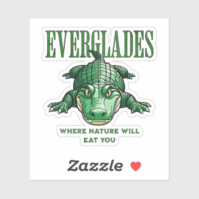 Pegatina Everglades – Donde la Naturaleza te Devorará - Coc (Hoja)