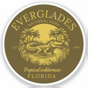 Pegatina Everglades National Park Florida 