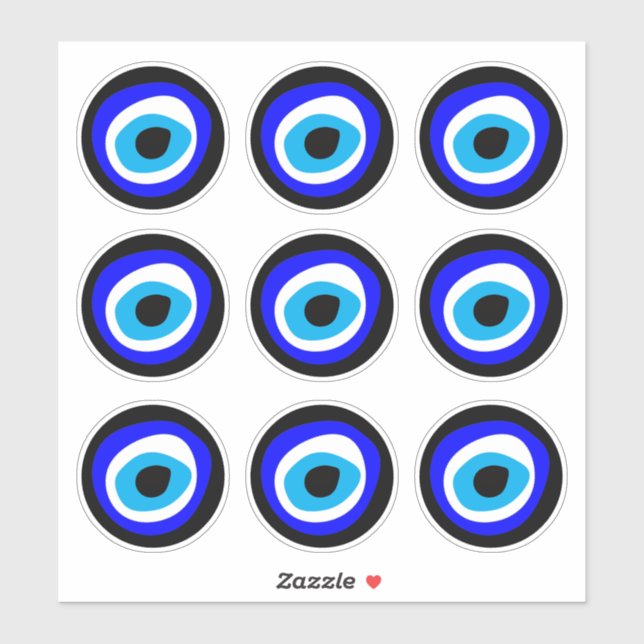 Pegatina Evil Eye Talisman y el amuleto árabe /LB griego (Hoja)