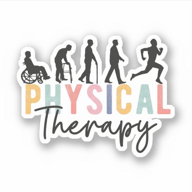 Pegatina Evolución De Terapia Física, Terapia Física (Anverso)