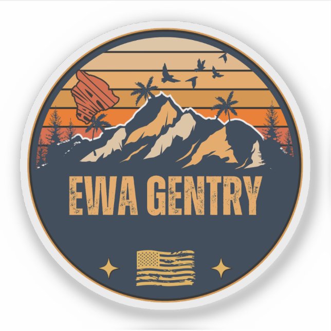 Pegatina Ewa Gentry, Hawái (Anverso)