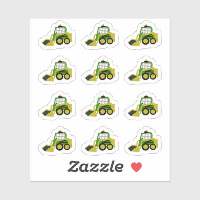 Pegatina excavadora Bobcat (Hoja)