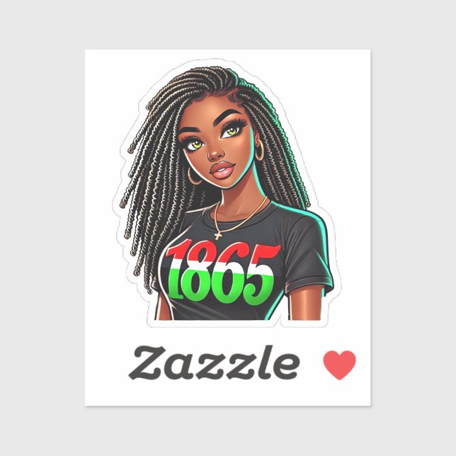 Pegatina Excelencia Negra de 1865 (Hoja)