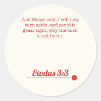 Pegatina Exodus 3:3