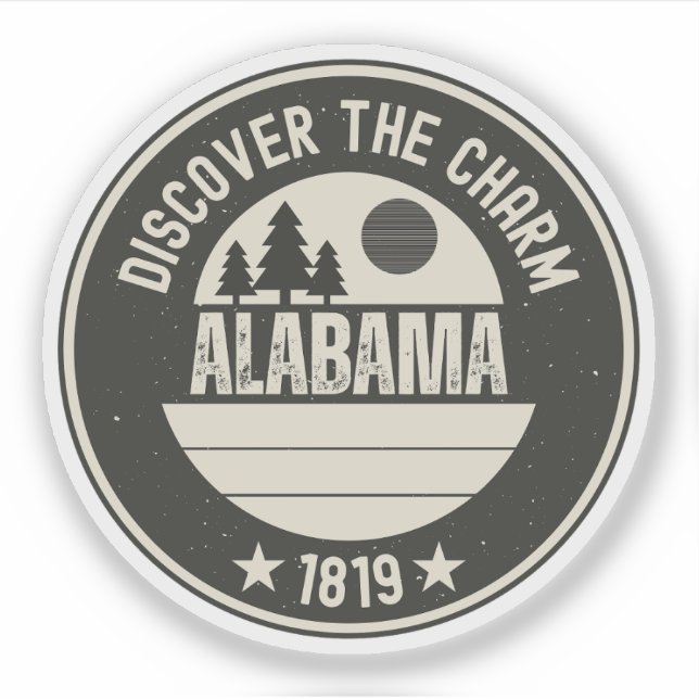 Pegatina Explora Alabama - Diseños para cada enamorado (Anverso)