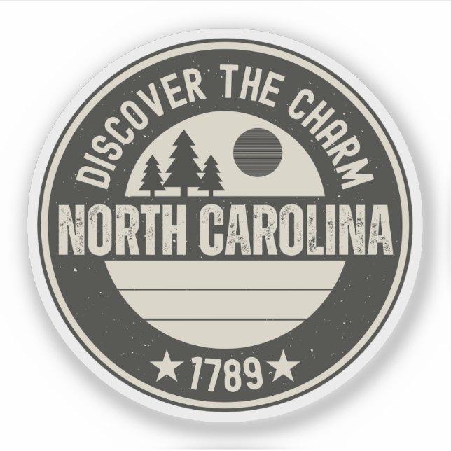 Pegatina Explora Carolina del Norte: Diseños para cada enam (Anverso)