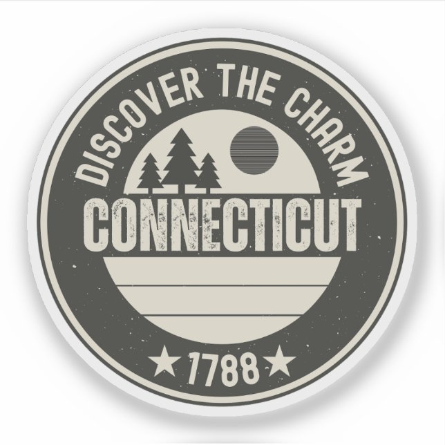 Pegatina Explora Connecticut: Diseños para cada enamorado (Anverso)