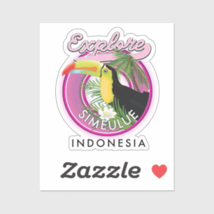 Pegatina Explora el logo de Simeulue Indonesia.